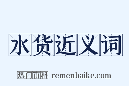 水货近义词是什么意思的图片